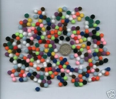 Pompoms 1/4" - Multicoloured x 50